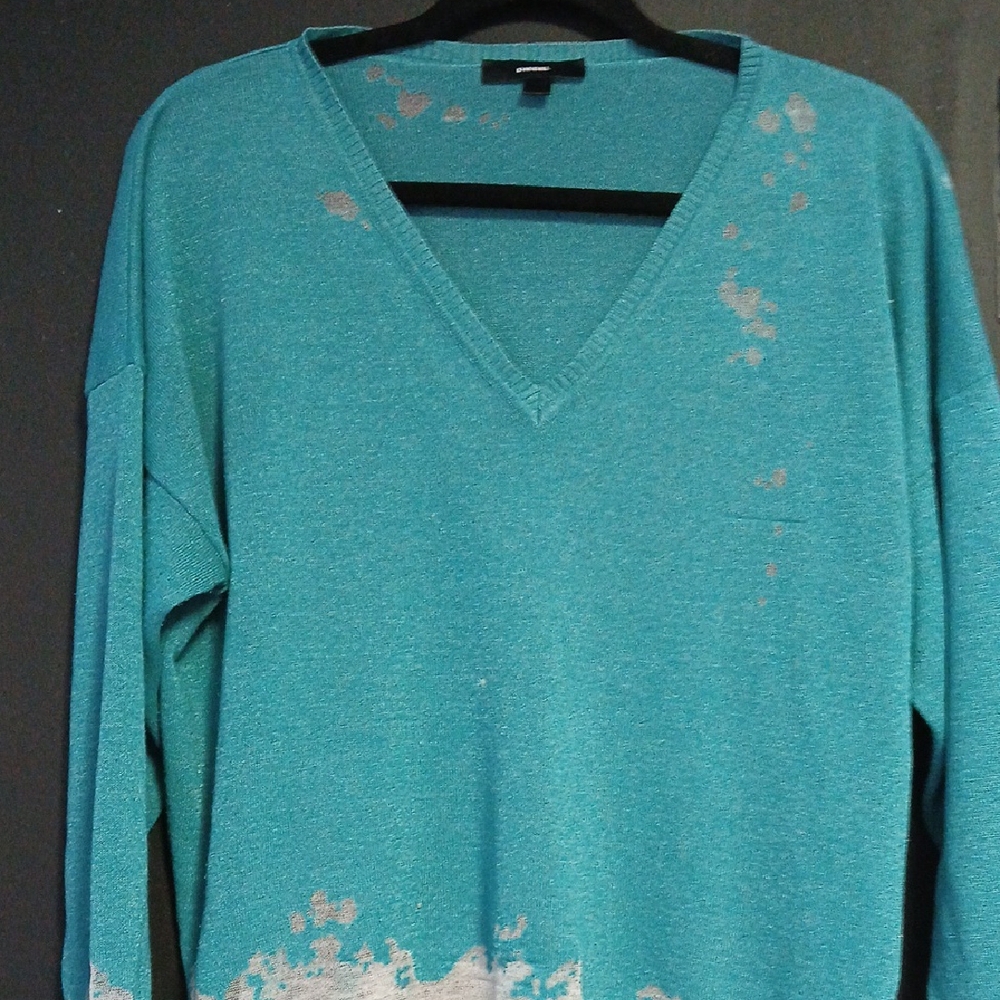 Diesel Turquoise V-Neck Women's Sweater
